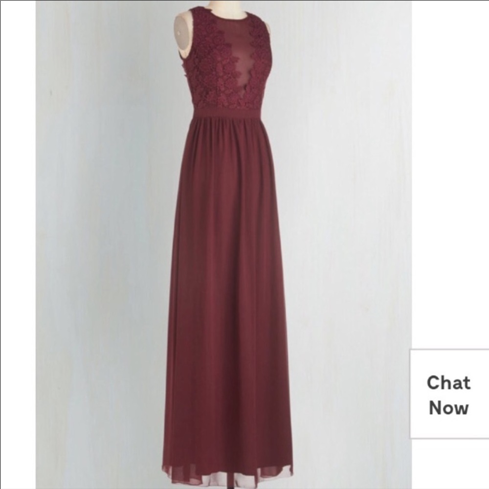 Chi Chi London Burgundy Elegance Again Floral Crochet Bridesmaid Maxi Dress 4